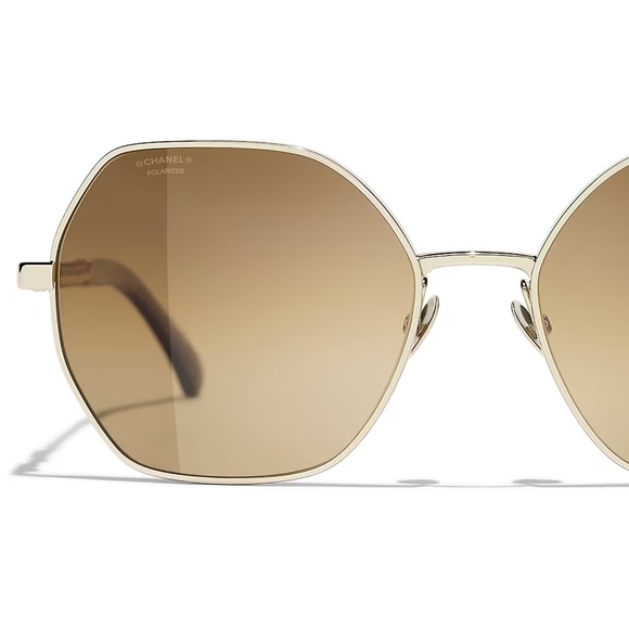 Chanel Gold Brown Square Sunglasses CH4281QH - Picture 3 of 7